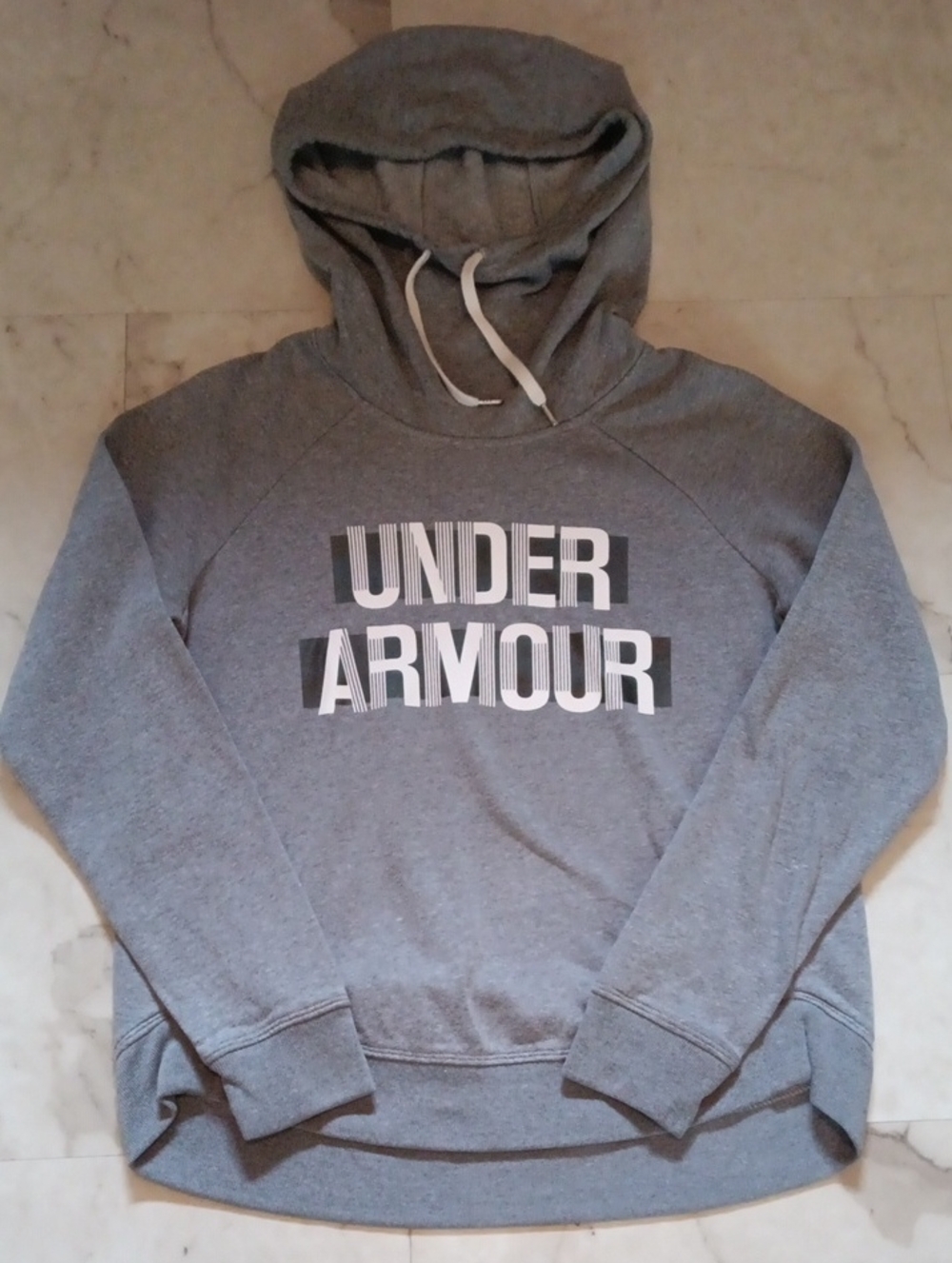 Under Armour Gray Pullover Hoodie with Bold Logo
